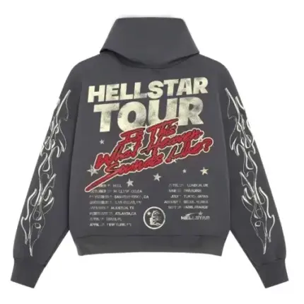 Grey Hellstar Records World Tour Hoodie